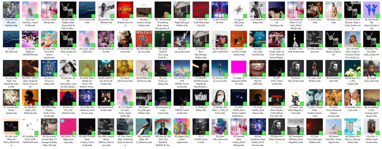 【AAC】Apple Music Top 100：英国（2024-01-11）