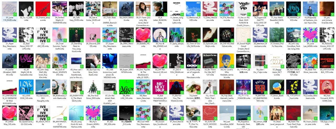 【AAC】Apple Music Top 100：韩国（2024-01-22）