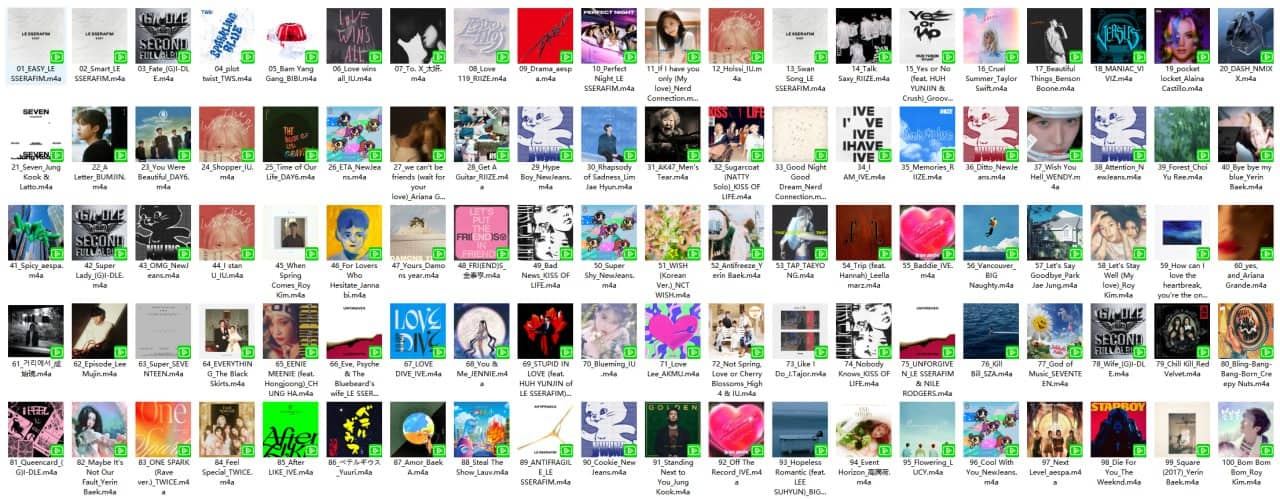 【AAC】Apple Music Top 100：韩国（2024-03-18）