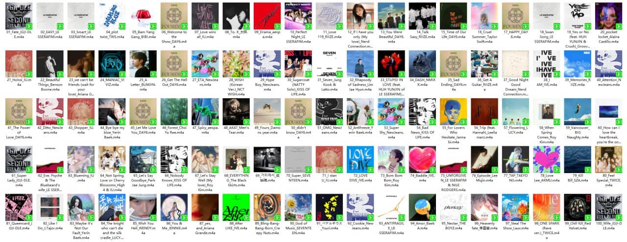 【AAC】Apple Music Top 100：韩国（2024-03-25）