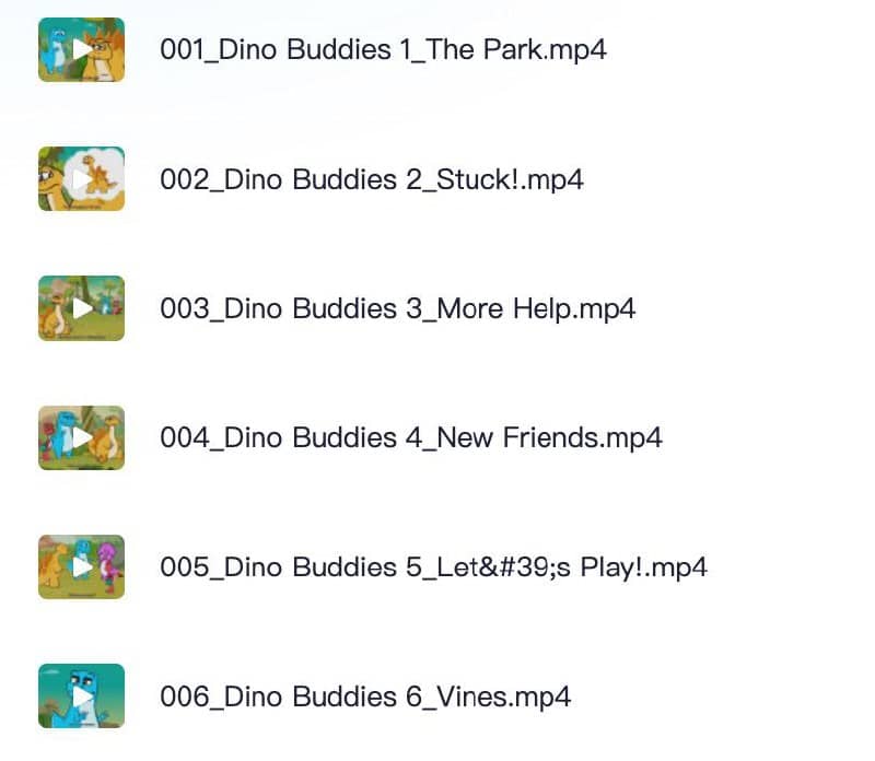 Dino Buddies（72集）AR1.4（含单词表、故事书、音频和视频）