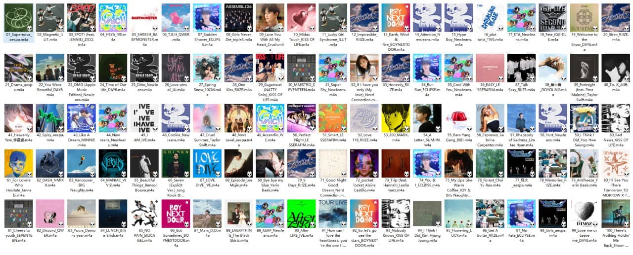【AAC】Apple Music Top 100：韩国（2024-05-18）